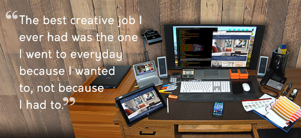 Creative Work Area of Jeff Munk